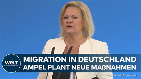 Migrations Krise Innenministerin Nancy Faeser U Ert Sich Zu Geplanten