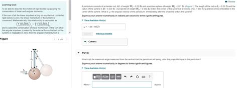 Solved Review A Pendulum Consists Of A Slender Rod Ab Of Chegg