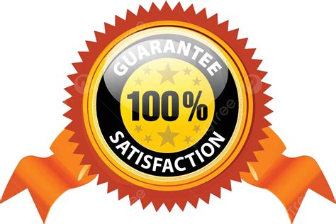 100 Satisfaction Guaranteed Sign Sales Business Decoration Vector