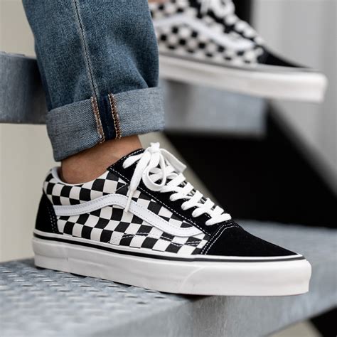 Tenis Vans Old Skool Check Black White