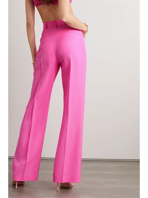 Jacquemus Le De Nimes High Waist Denim Flare Jeans In Pink Modesens