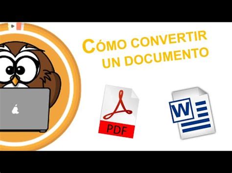 Cómo convertir un PDF a WORD YouTube