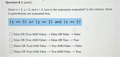 Solved Question Point Given X Y And Z How Is Chegg