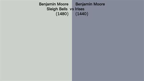 Benjamin Moore Sleigh Bells Vs Irises Side By Side Comparison