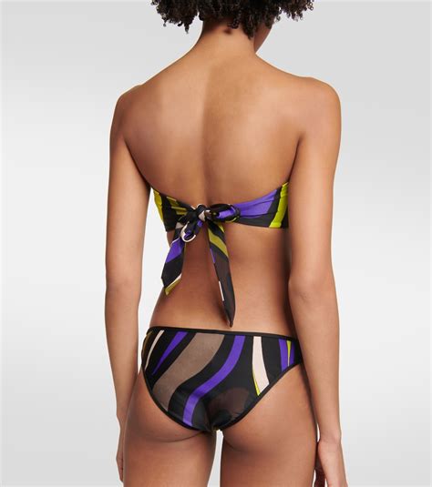 Marmo Bandeau Bikini Top In Multicoloured Pucci Mytheresa