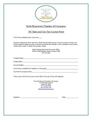 Fillable Online North Brunswick Chamber Of Commerce Fax Email Print