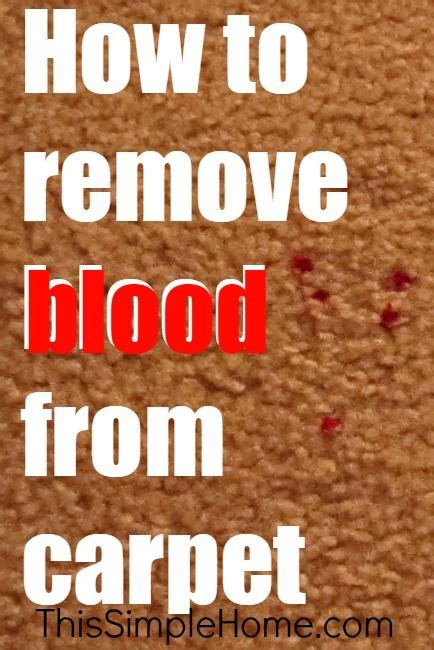 How To Remove Blood Stains From Carpet Blood Stain Removal Stain