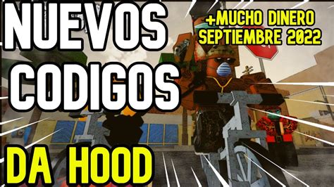 5 CODIGOS De DA HOOD ACTIVOS Y Actualizados SEPTIEMBRE 2022 ROBLOX