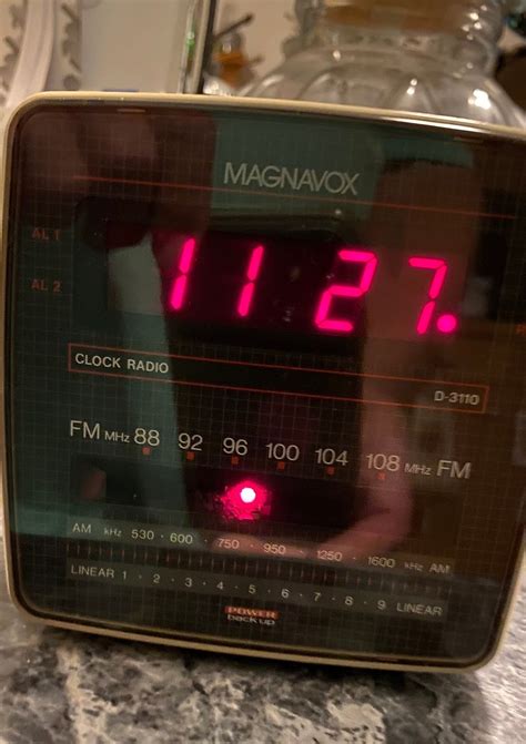 Vintage Am Fm Magnavox Radio Alarm Clock With 2 Alarms In Etsy