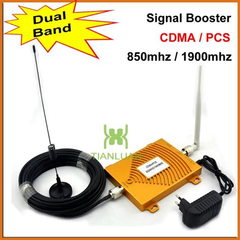 Full Set Dual Band Pcs Mhz Cdma Mhz Mini Signal Repeater Cell