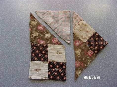 3 Mid 1800's Antique Quilt Pieces Timeworn Florals Pinks & Browns ...