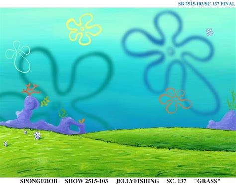 Spongebob Background Artistic Painting On Blue Sky