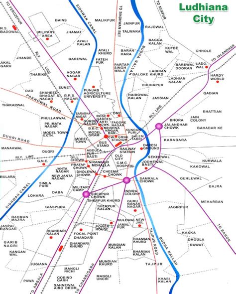 City Center Map of Ludhiana - MapSof.net