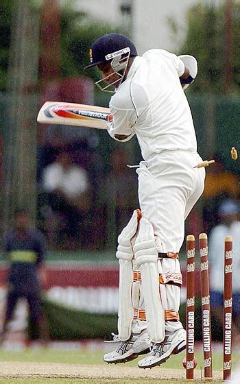 Sanath Jayasuriya Is Bowled Off The Inside Edge Espncricinfo