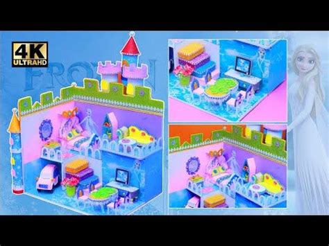 Diy Miniature Cardboard House Frozen Frozen Dollhouse Frozen House