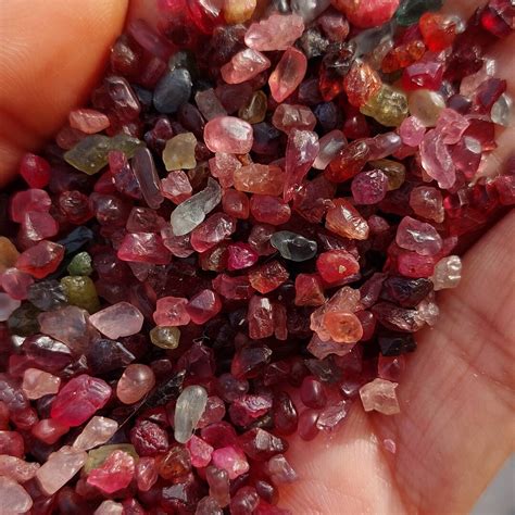 Attractive 100 Pieces Multi Spinel Roughraw Spinel Crystalloose Multi