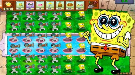 Plants Vs Mod Spongebob 100 Repeater Spongebob VS Gatling Pea