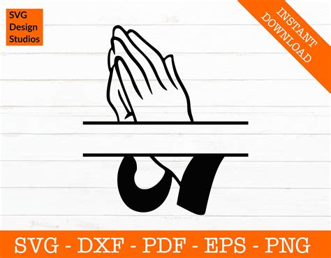 Praying Hands Svg Images Layered Svg Cut File Images And Photos Finder