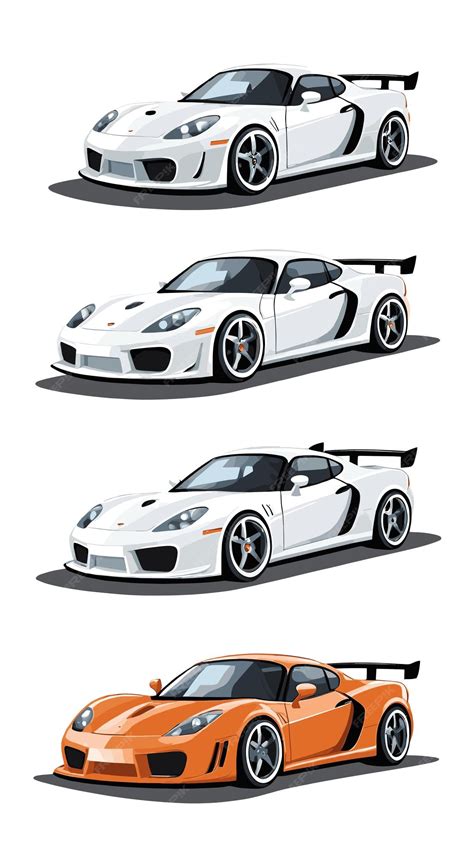 Premium Vector | Sports car drawing cartoon artwork vector