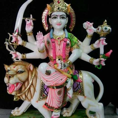 White Marble Durga Statue At Best Price In Jaipur Dixit Art Sculpturals