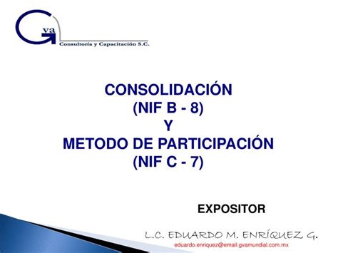 Ppt Consolidaci N Nif B Y Metodo De Participaci N Nif C