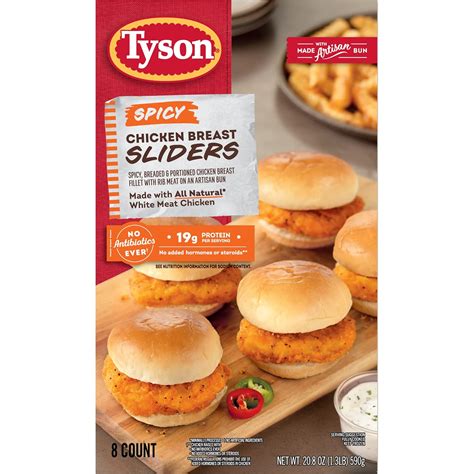 Amazon Tyson Spicy Chicken Breast Sliders 20 8 Oz 8 Ct Box