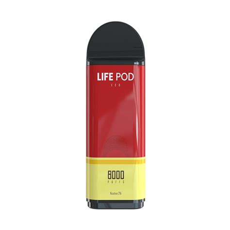 Refil Descartável Life Pod 8000 Puffs Strawberry Banana Global Paraguay