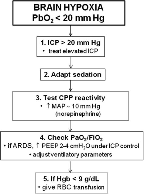 Management of brain hypoxia. A proposed algorithm for the practical ...