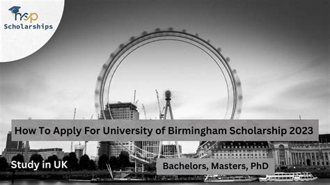 How To Apply For University of Birmingham Scholarship 2023