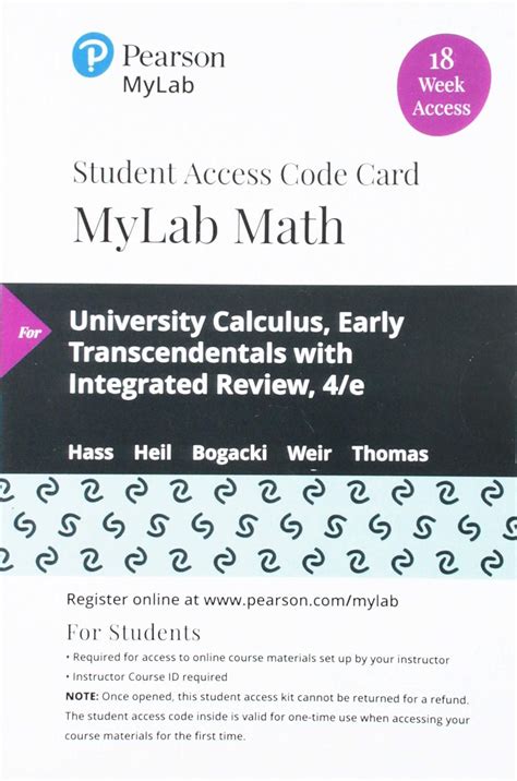 University Calculus Early Transcendentals Mylab Math With Pearson