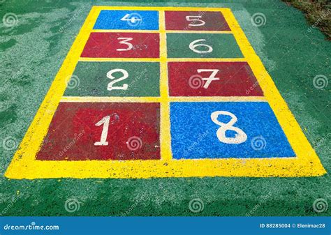 Hopscotch Stock Photo Image Of Asphalt Play Scotch 88285004