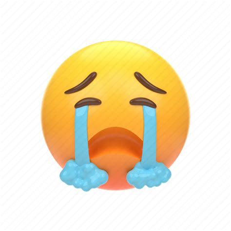 Emoji Emoticon Sticker Face Crying Sad Unhappy 3d Illustration Download On Iconfinder