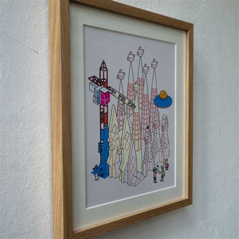 Eboy Shop Sagrada Familia Art Print Framed