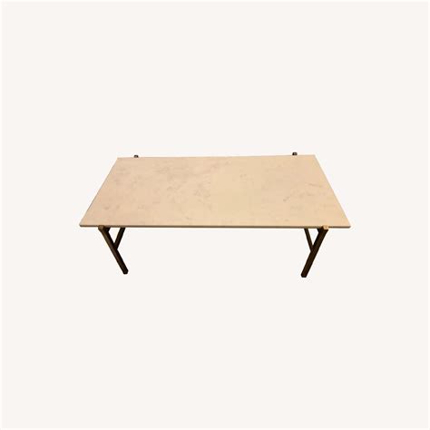 CB2 Slab Marble Coffee Table AptDeco