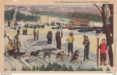 WAUSAU , Wisconsin , 1930-40s : Rib Mountain , Skiing | Topics - Sports - Winter Sports ...