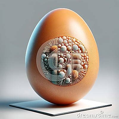 Egg Infected With Bacteria And Viruses A Cautionary Symbol For