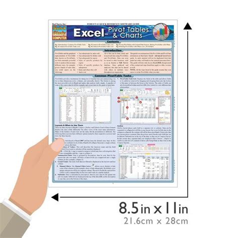 Quickstudy Excel Pivot Tables Charts Laminated Reference Guide