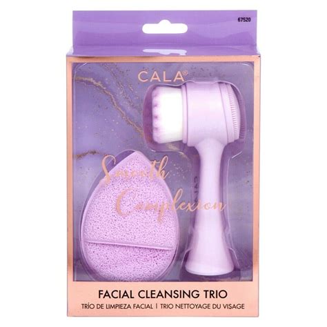 Cala Smooth Complexion Facial Cleansing Brush Exfoliating Sponge Duo Set Artofit