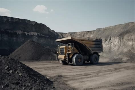 Premium AI Image | Large mine truck at work