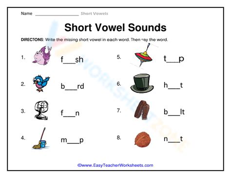 Short Vowel Sound A Worksheet Worksheets Library