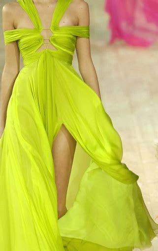 Yellow Runway Neon Fashion Neon Yellow Dresses Fashion