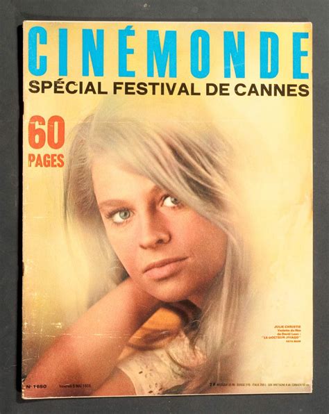 Cinemonde French Magazine Julie Christie Cover 8 May 1966 Julie