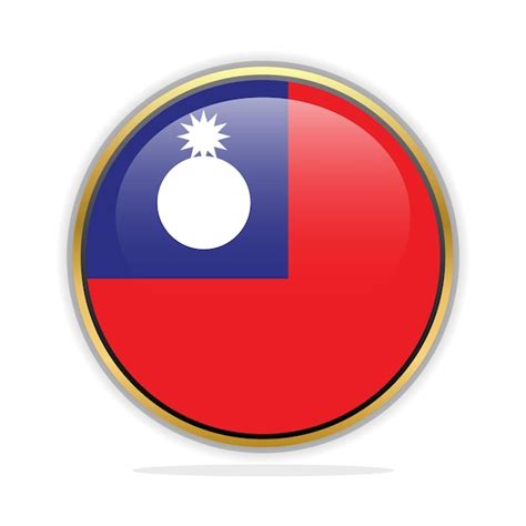 Premium Vector Button Flag Design Template Taiwan