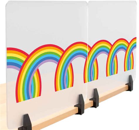 Adesivo Per Vetro Bordo Arcobaleno Tenstickers