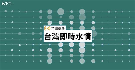 即時水情地圖》用水拉警報？全台水庫蓄水率一次看｜天下雜誌