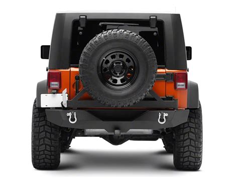 Barricade Trail Force Hd Rear Bumper With Tire Carrier 07 18 Jeep Wrangler Jk Barricade Offroad