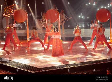 Laura Pausini During The Eurovision Song Contest Grand Final On 14 May