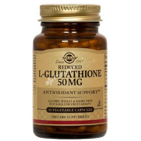 Solgar Reduced L Glutathione 50mg 30 Capsules Pharmaholic