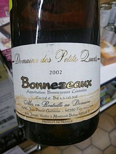 Domaine Des Petits Quarts Cuv E Belligne Bonnezeaux Vivino