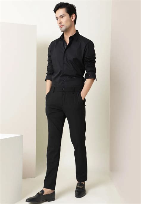 Trending Black Shirt Matching Pants Combination For Men